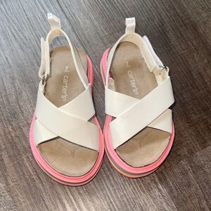 New Carter's Kids Sandals in Cream and Pink